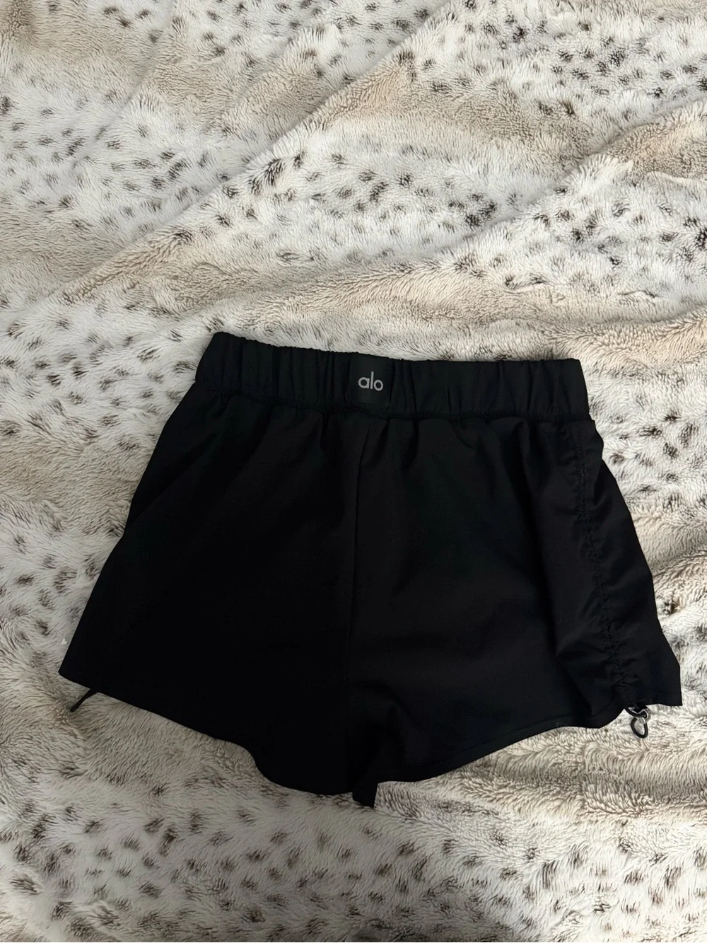 Alo Women’s Black Elastic-Waist Athletic Shorts